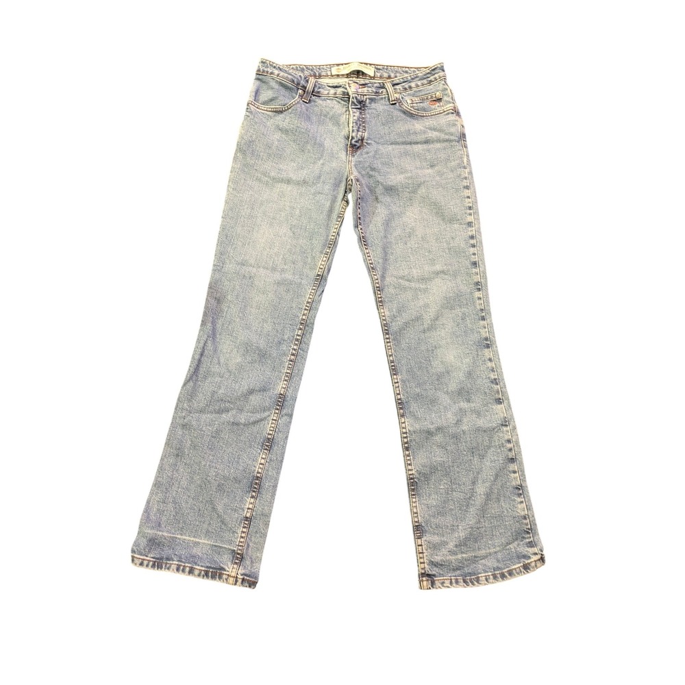 Harley Davidson Boot Cut Jeans Womens Size 10 Medium Wash Denim Motorcycle Biker